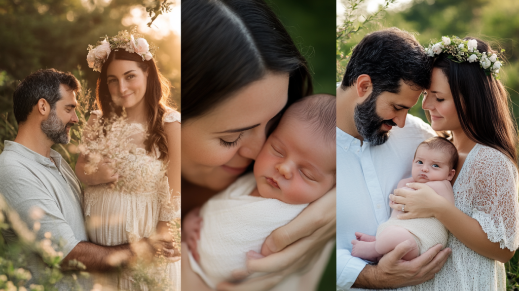 Horizontal collage showing different portrait styles captured by Artin portrait photography Vancouver