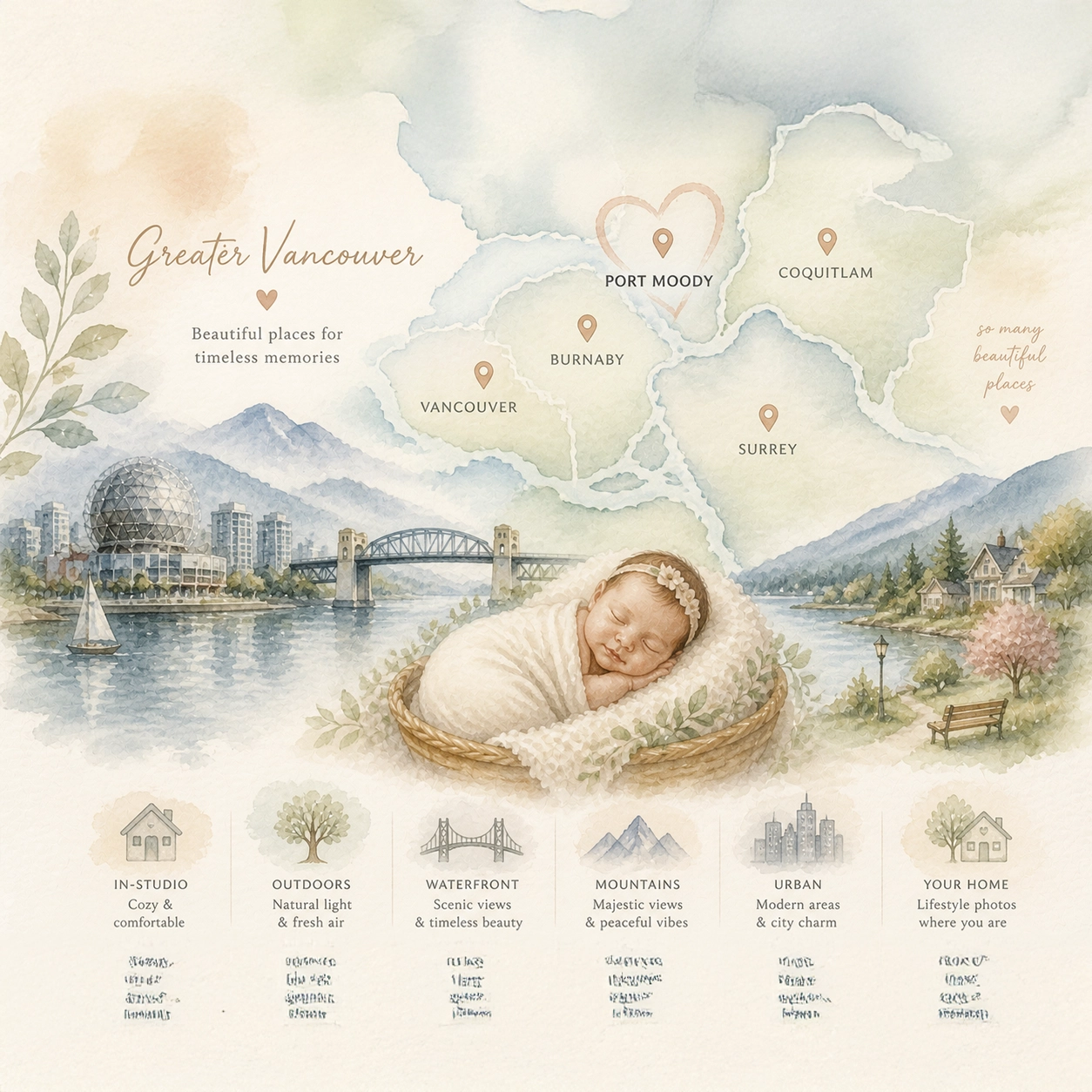 Newborn Photography Locations Served